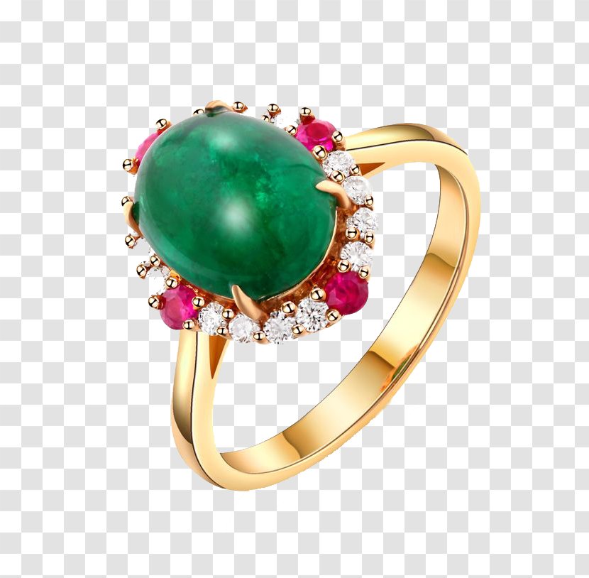 Ruby Ring Jewellery Gold - Sapphire - Green Brick Inlaid Jewelry Element Transparent PNG