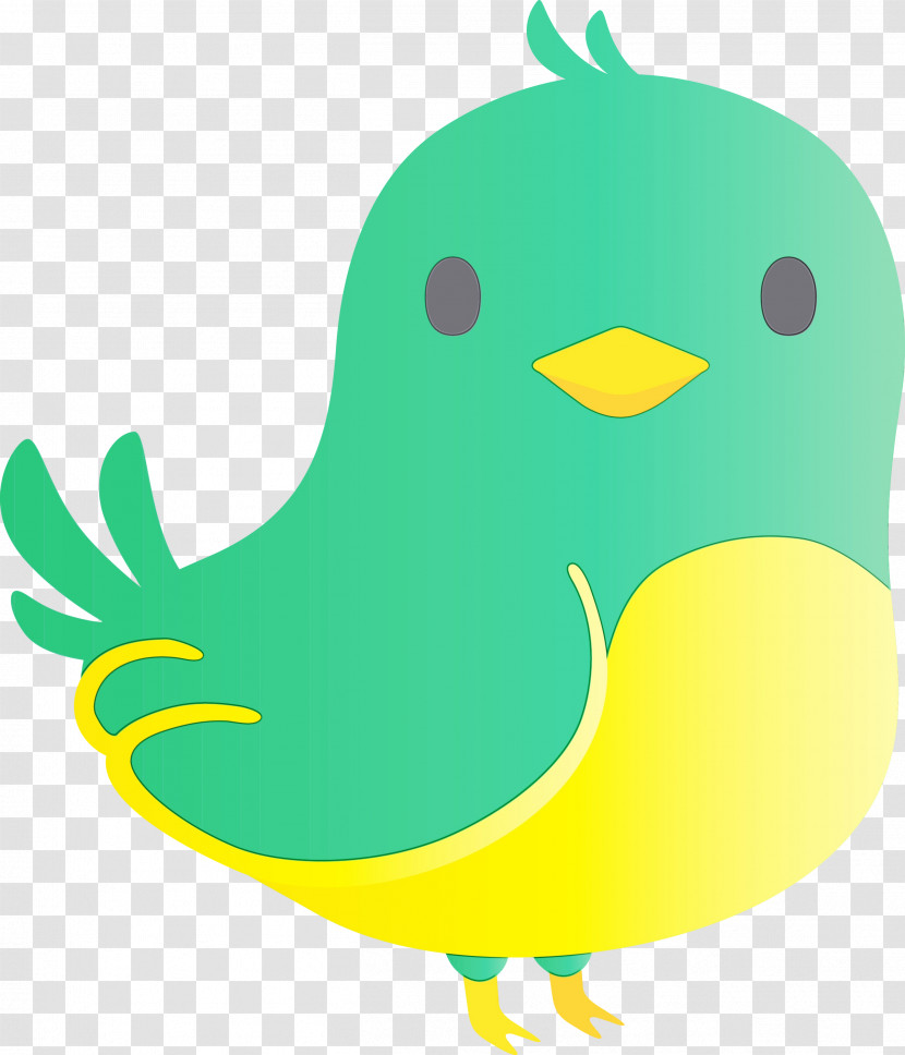 Green Yellow Bird Cartoon Parrot Transparent PNG