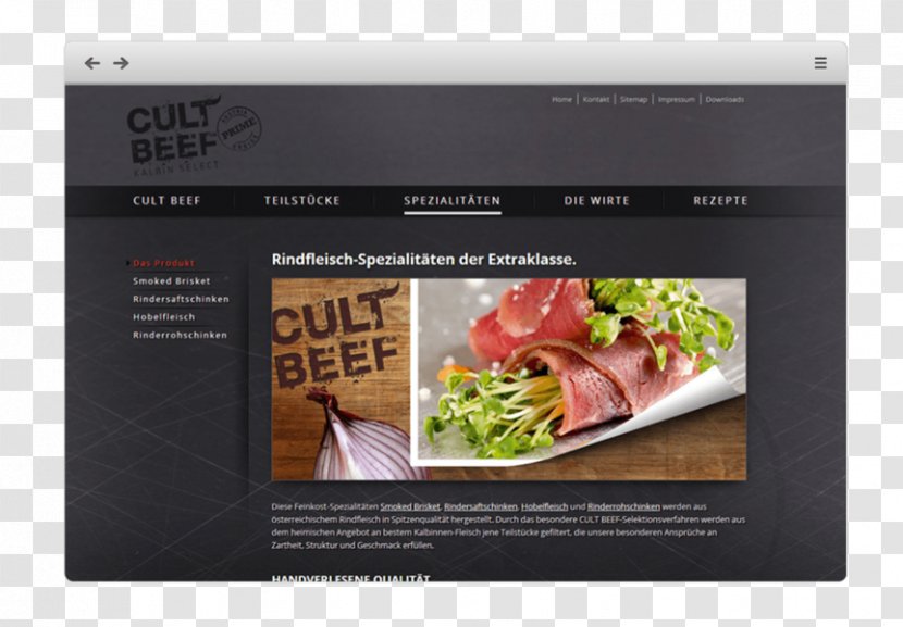 Display Advertising Recipe - Website Mock Up Transparent PNG