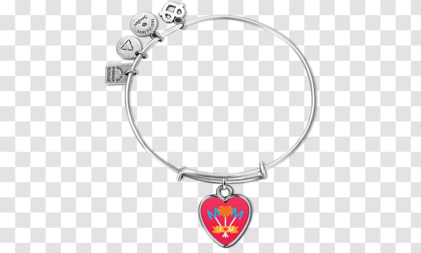 Charm Bracelet Bangle Jewellery Silver - Heart - I Love You Mom Transparent PNG