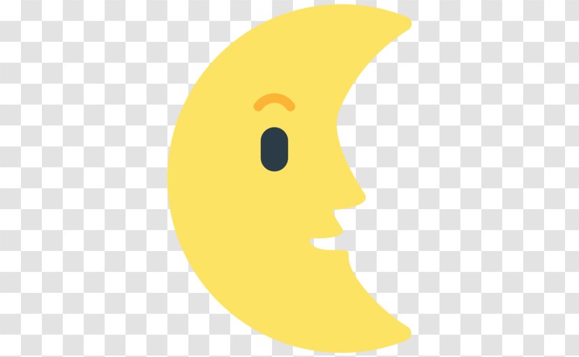 Laatste Kwartier Face Crescent Nose Moon - Emoji Transparent PNG