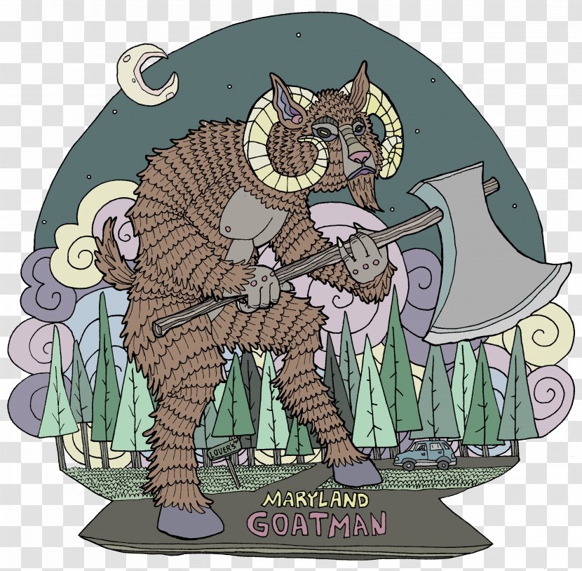 Goatman Cat Pope Lick Monster Lake Worth Cryptozoology - Fan Art - Taco Plates Made In Usa Transparent PNG