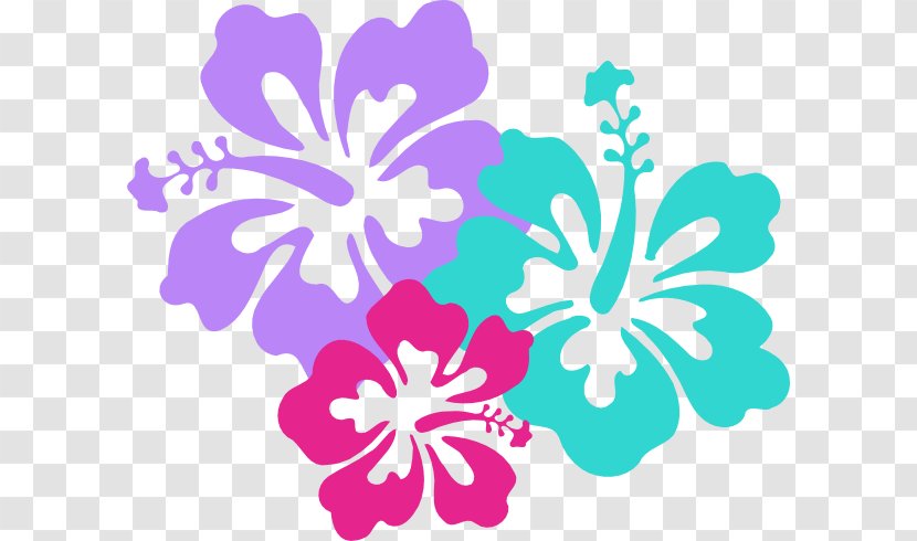 Hawaiian Flower Clip Art - Mallow Family - Hawaii Graphics Transparent PNG