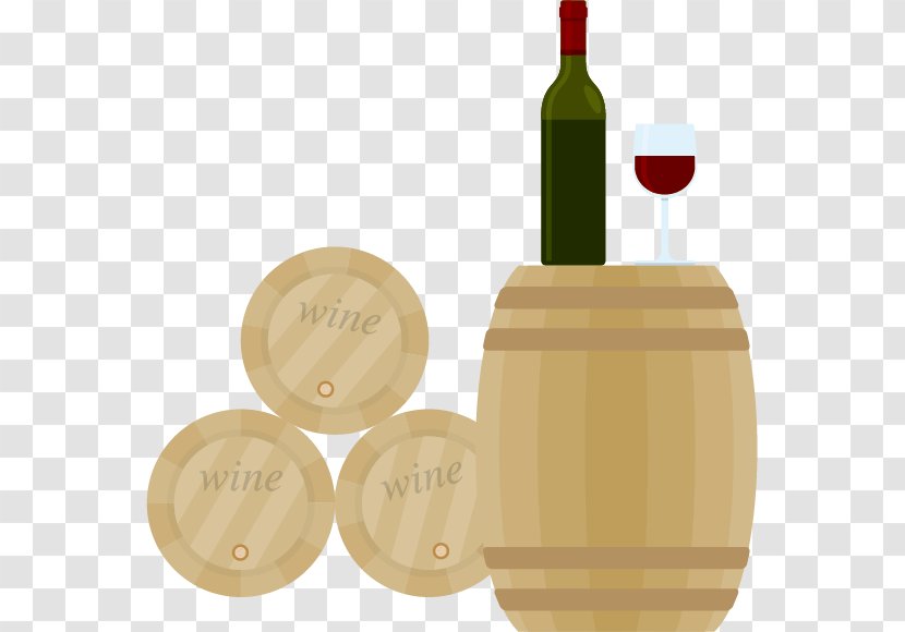 Red Wine Barrel Oak - Box - Vector Transparent PNG