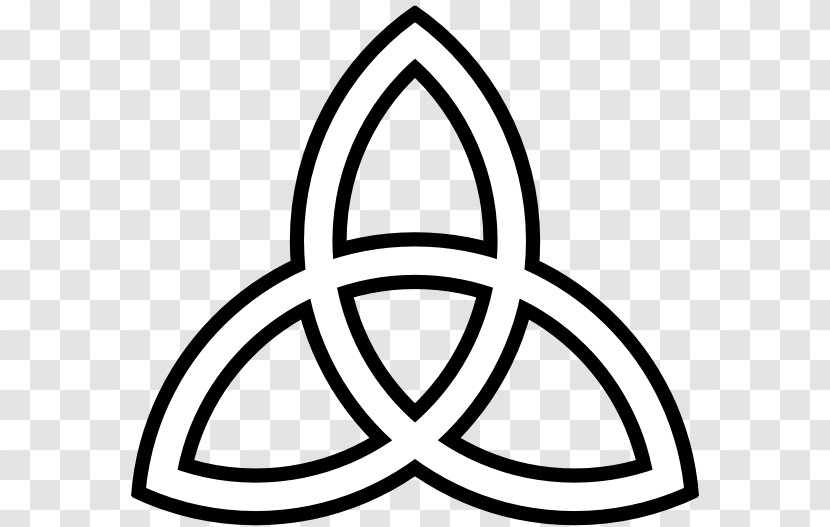 Book Of Kells Celtic Knot Triquetra Celts Clip Art - Monochrome - Trinity Shamrock Cliparts Transparent PNG