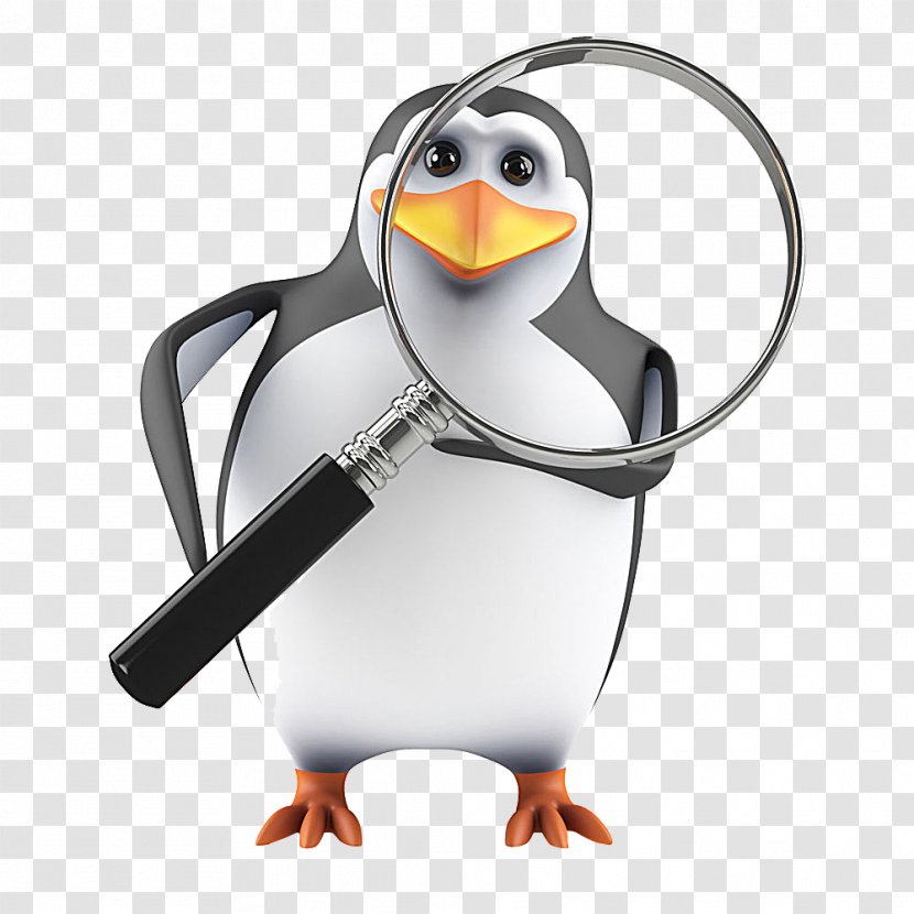Penguin Magnifying Glass Stock Photography - Holding A Transparent PNG