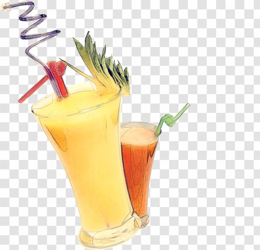 Drink Juice Cocktail Garnish Orange Rum Swizzle - Vegetable Transparent PNG