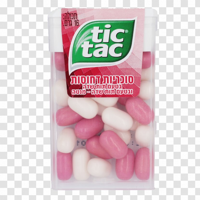 Tic Tac Candy Mint Mentha Spicata Strawberry - Confectionery Transparent PNG