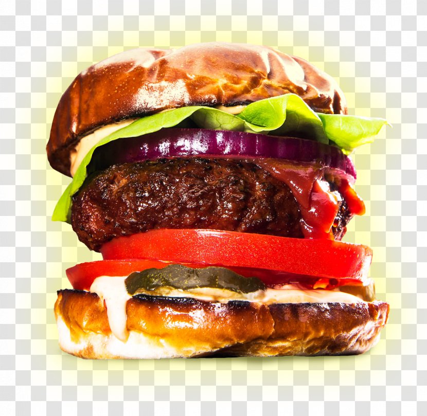 Veggie Burger Hamburger French Fries Beyond Meat Patty - Snack Transparent PNG