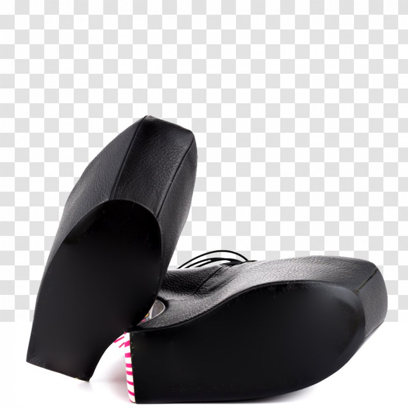 Calavera High-heeled Shoe - Black Leather Shoes Transparent PNG