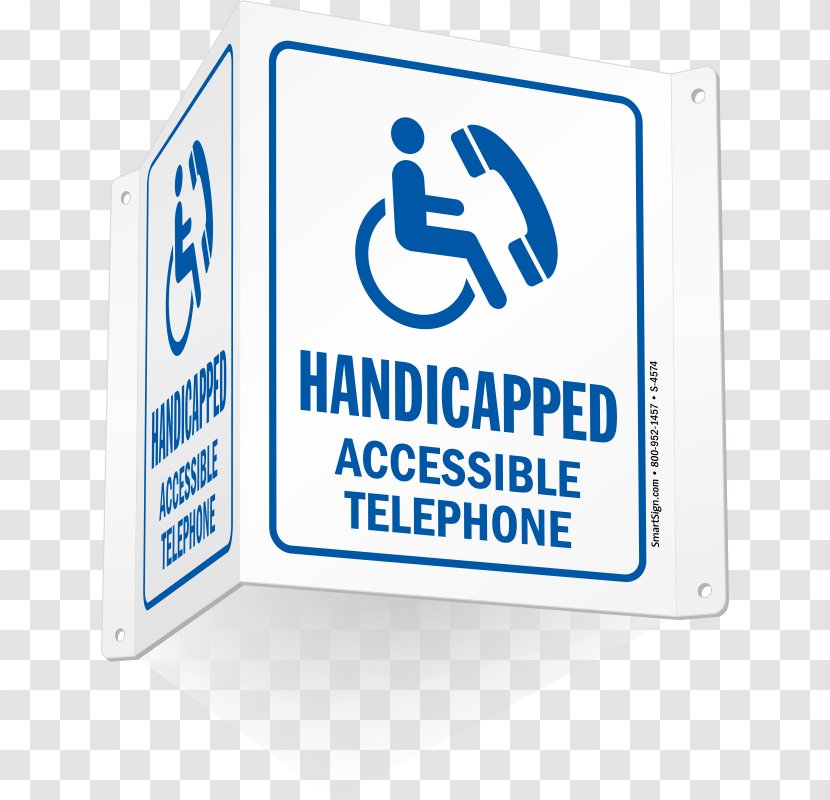 Flash Memory SmartSign Logo Telephone Computer - Length - Handicap Sign Transparent PNG