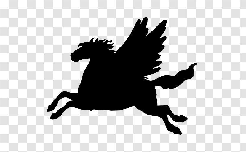 Horse Pegasus Silhouette - Fictional Character Transparent PNG