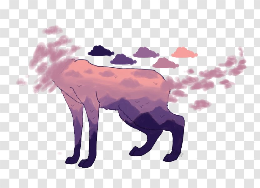 Cattle Mammal Horse Deer - Tail - Sunset Mountain Transparent PNG