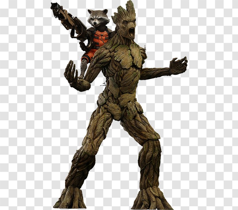 Rocket Raccoon Groot Gamora Star-Lord Drax The Destroyer - Figurine Transparent PNG