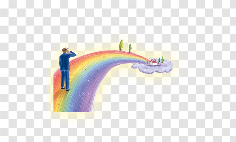 Cartoon - Sky - Rainbow Transparent PNG