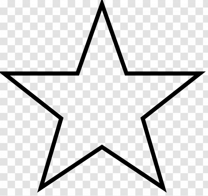 Five-pointed Star Polygons In Art And Culture Drawing Clip - Black - Emoji Meaning Transparent PNG