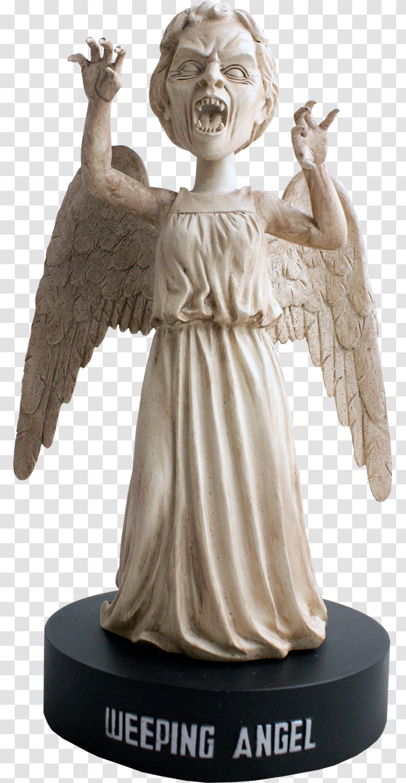 Statue Doctor Weeping Angel Bobblehead Figurine - Sculpture - Head Transparent PNG
