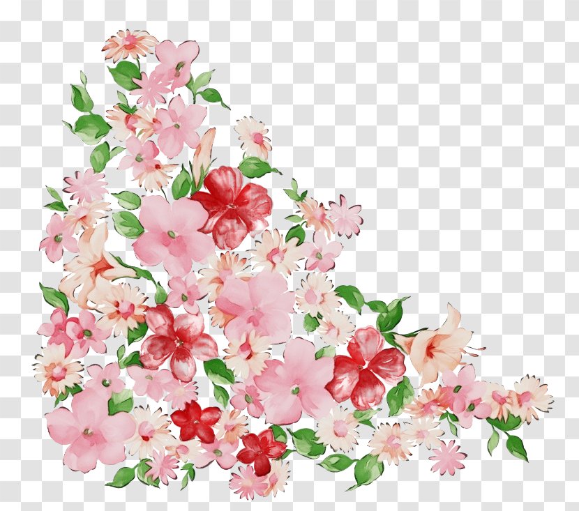 Pink Flower Plant Cut Flowers Branch - Paint - Petal Sweet Pea Transparent PNG