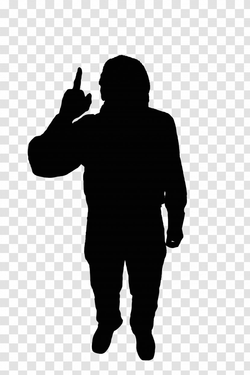 Silhouette - Black And White - Man Transparent PNG