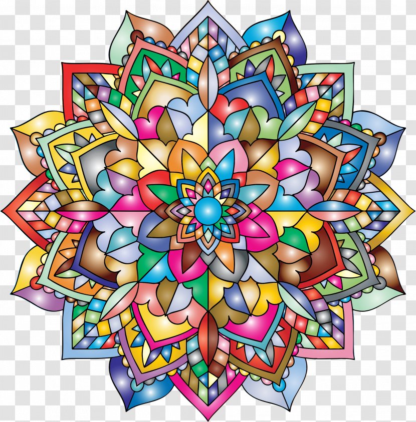 Mandala Art Coloring Book Clip - Symmetry Transparent PNG