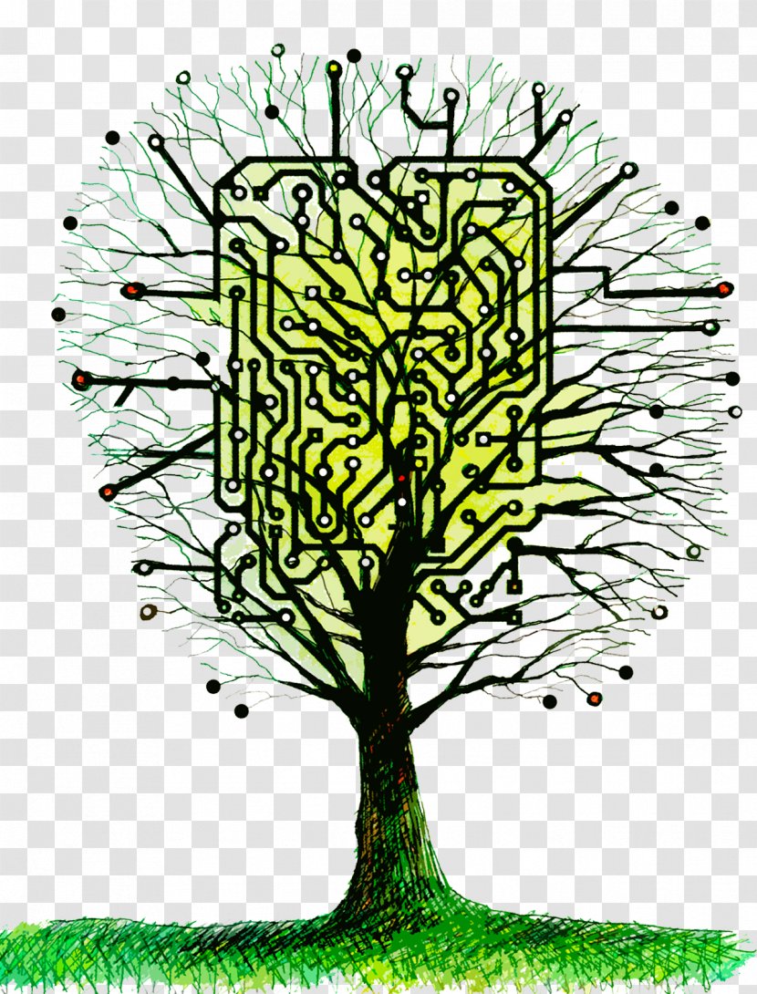 Electronic Circuit Technology Tree - Plant Stem Transparent PNG