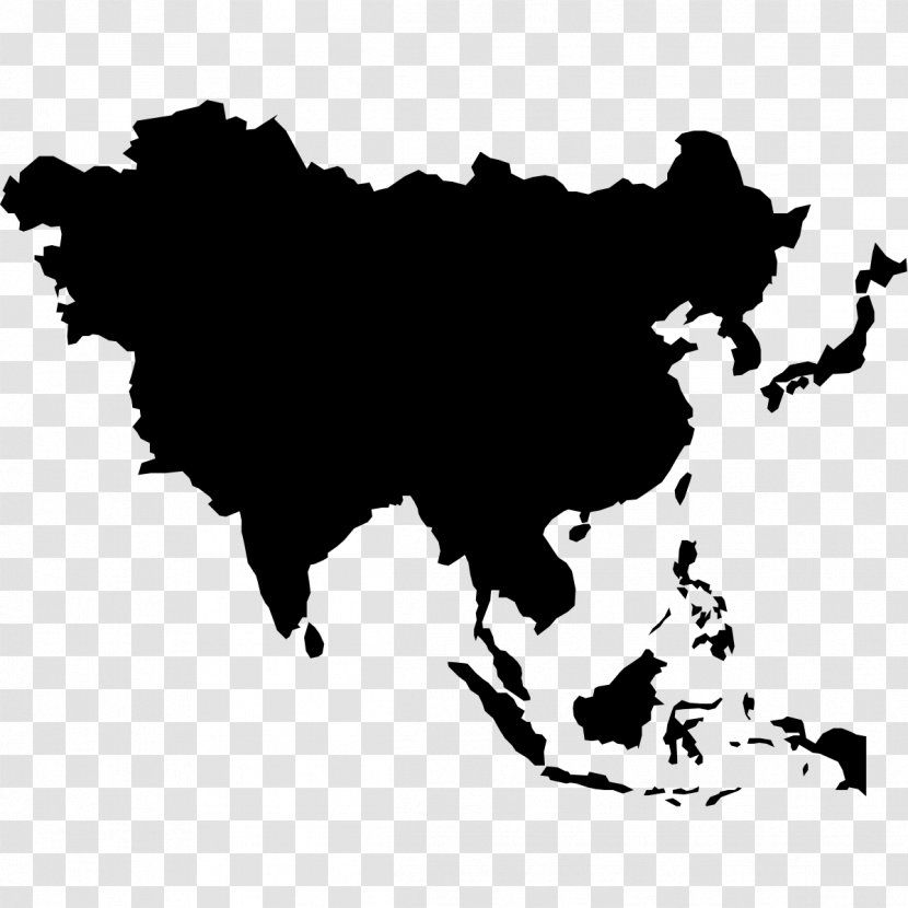 East Asia World Map Blank - Country Transparent PNG
