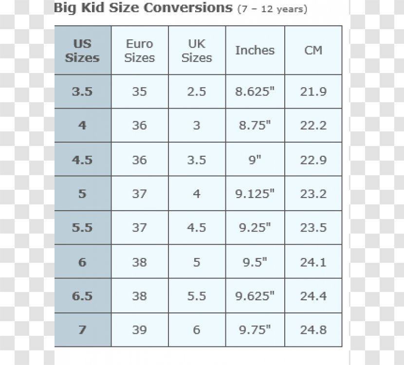 Inch Point Shoe Size Bust/waist/hip Measurements Angle Transparent PNG
