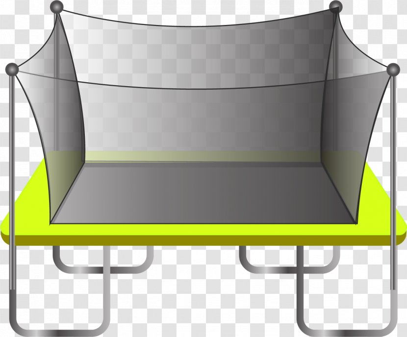 Table Chair Yellow - Trampolining - Trampoline With Protective Net Transparent PNG
