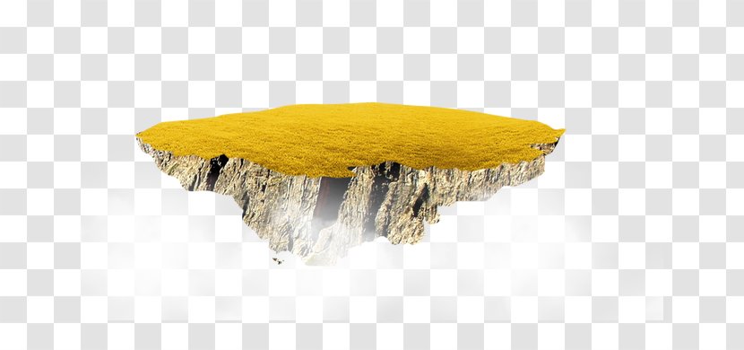 Yellow Island - Table - Floating Empty Transparent PNG