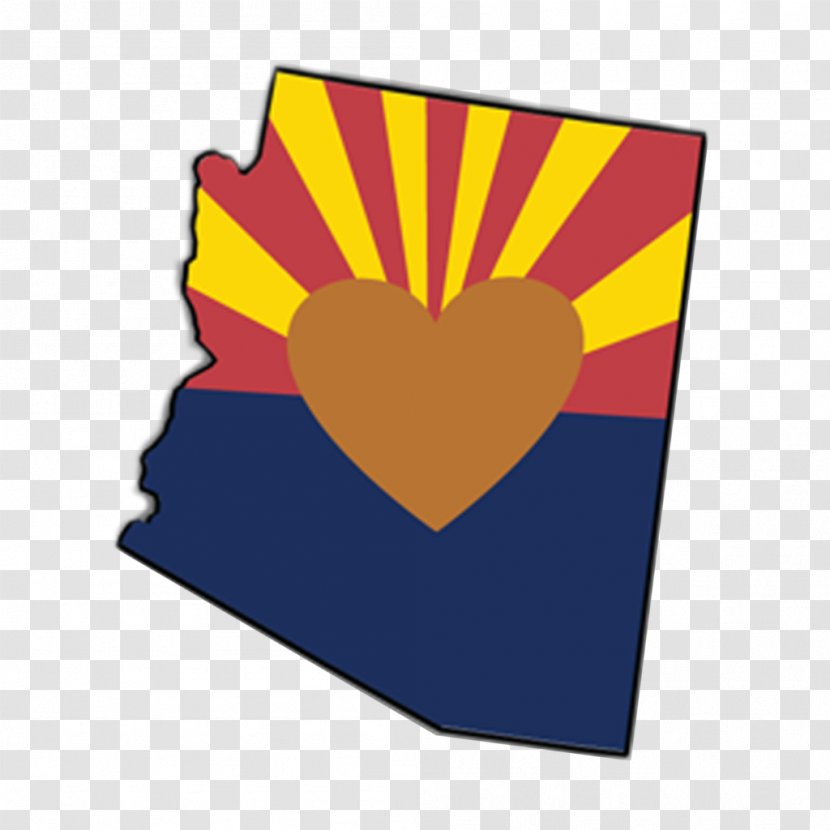 EcoVerde Flag Of Arizona Sticker Heart Clip Art - United States - State Clipart Transparent PNG