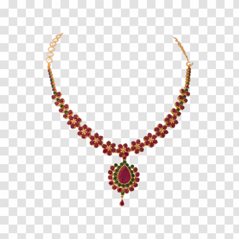 Earring Jewellery Necklace Ruby Gold Transparent PNG