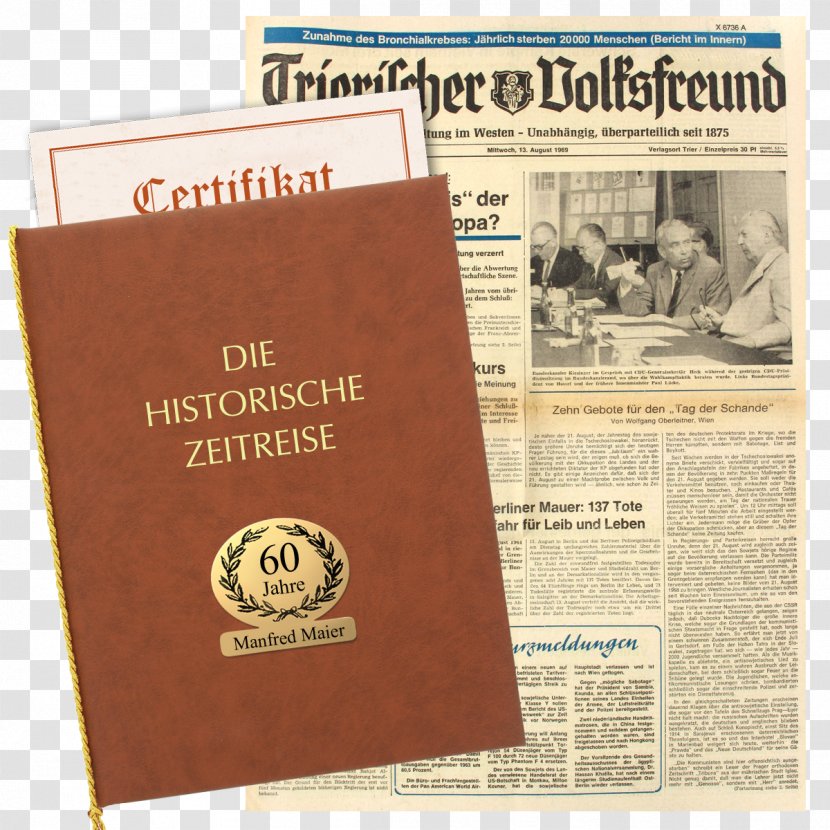 Birthday Trierischer Volksfreund Newspaper Transparent PNG