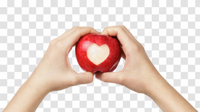 Apple Stock Photography Heart Crisp - Cartoon - Red In Hand Transparent PNG