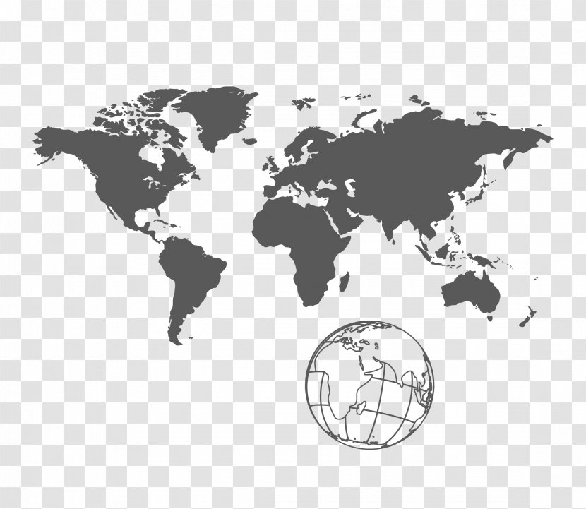 United States India World Map Globe - Vector Earth Transparent PNG