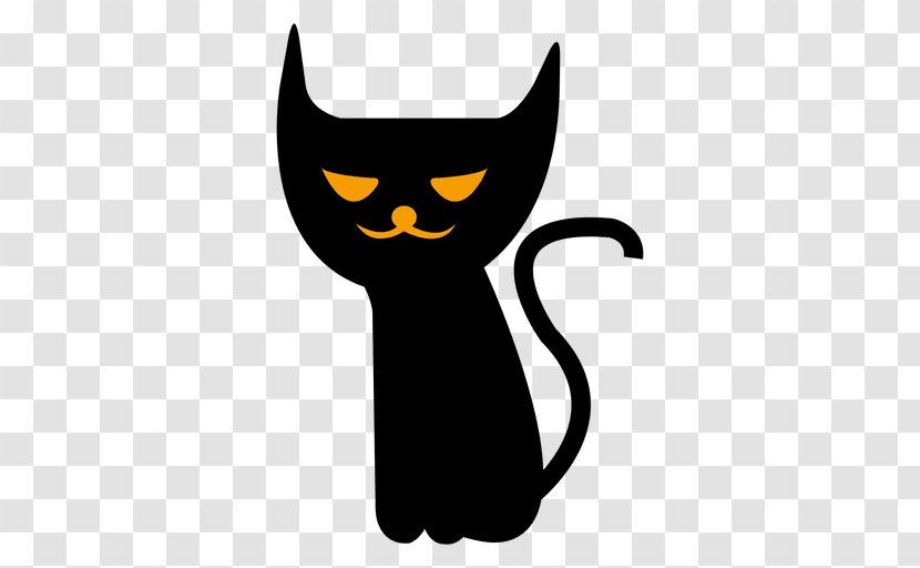 Black Cat Whiskers Halloween Clip Art - Small To Medium Sized Cats Transparent PNG