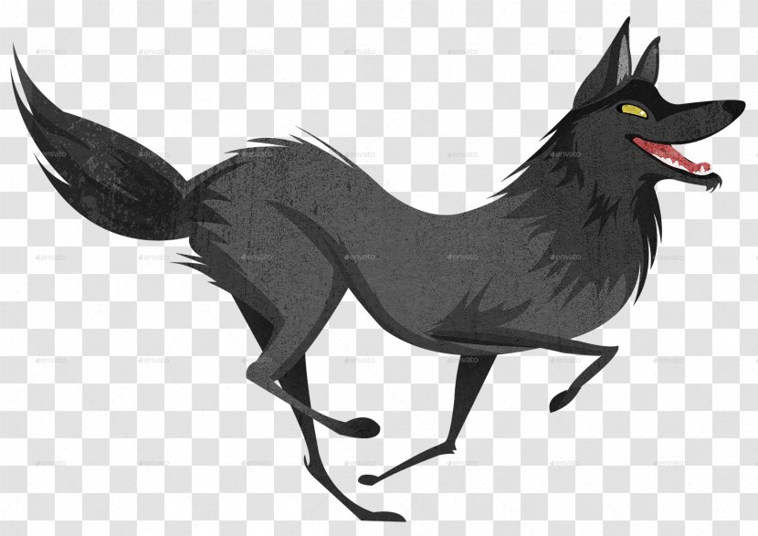 Gray Wolf White Rabbit Drawing - Rooster - Horse Transparent PNG