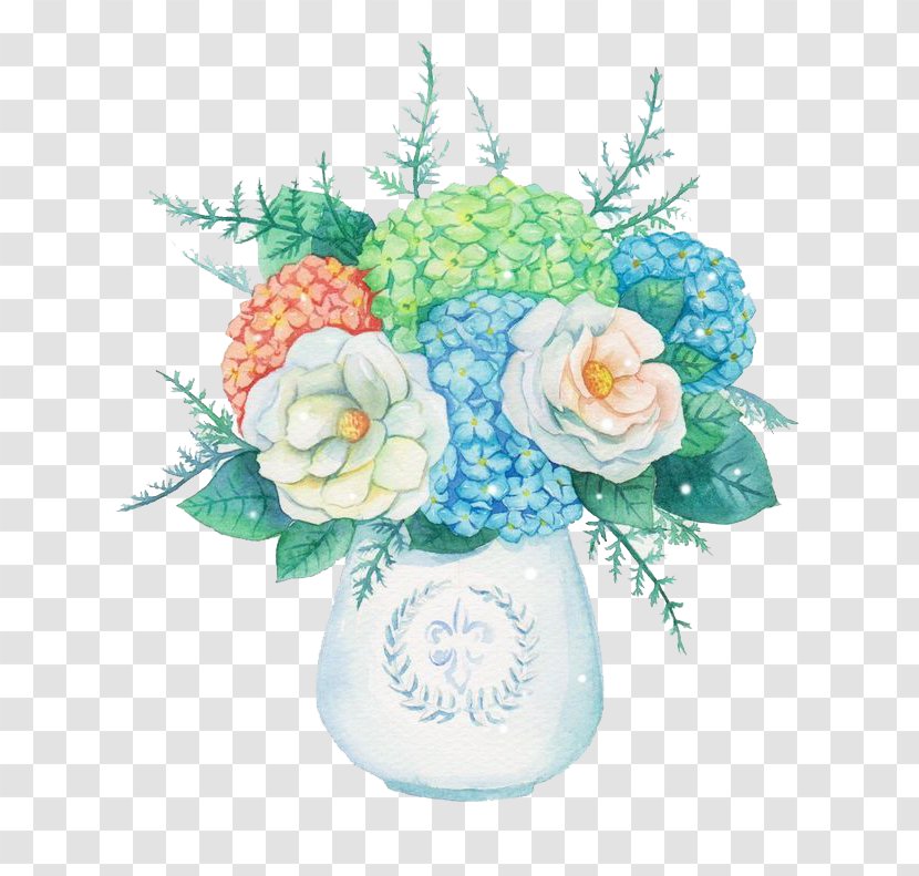 Vase Flower Floral Design - Rgb Color Model - Watercolor Flowers Transparent PNG