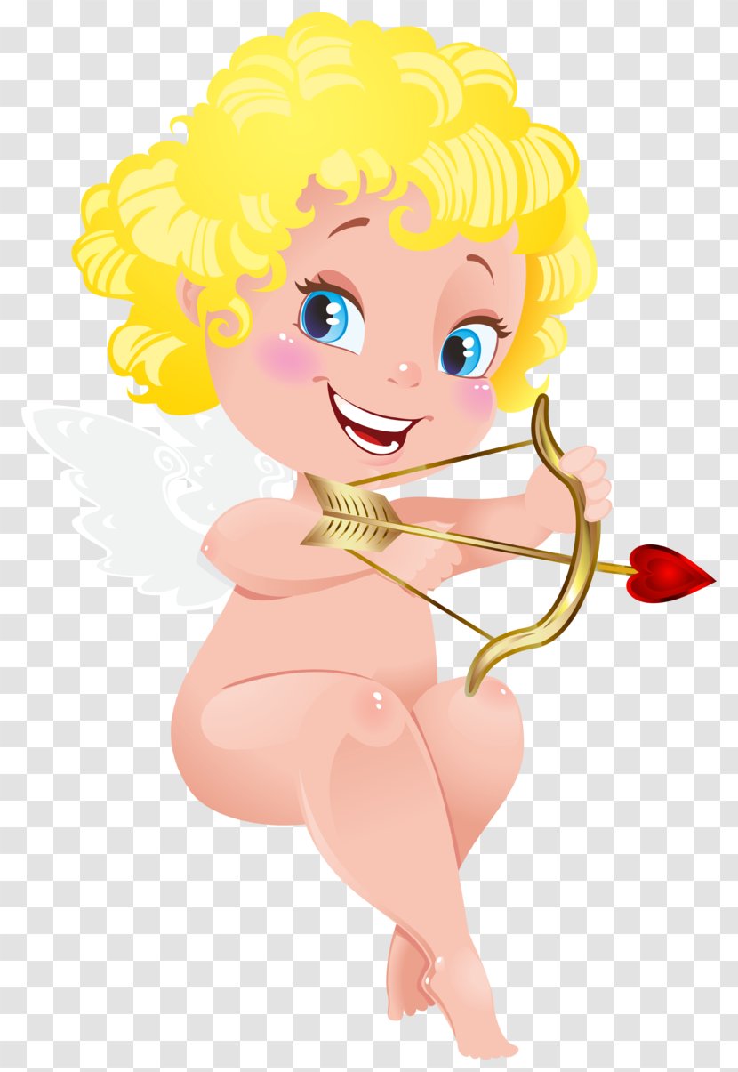 Valentine's Day Cupid Heart Clip Art - Angel Baby Transparent PNG
