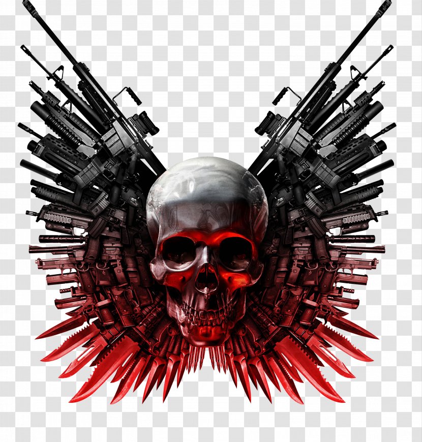 The Expendables Action Film YouTube - Watercolor - Skull Transparent PNG