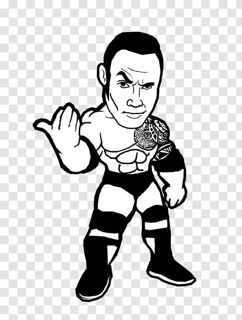 Dwayne Johnson Drawing Cartoon Professional Wrestler - Frame Transparent PNG