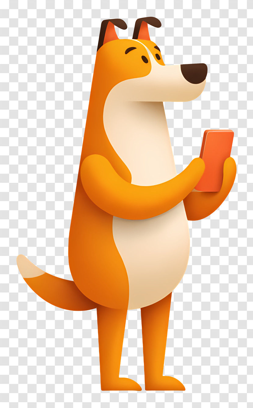Dog Checking Phone Transparent PNG