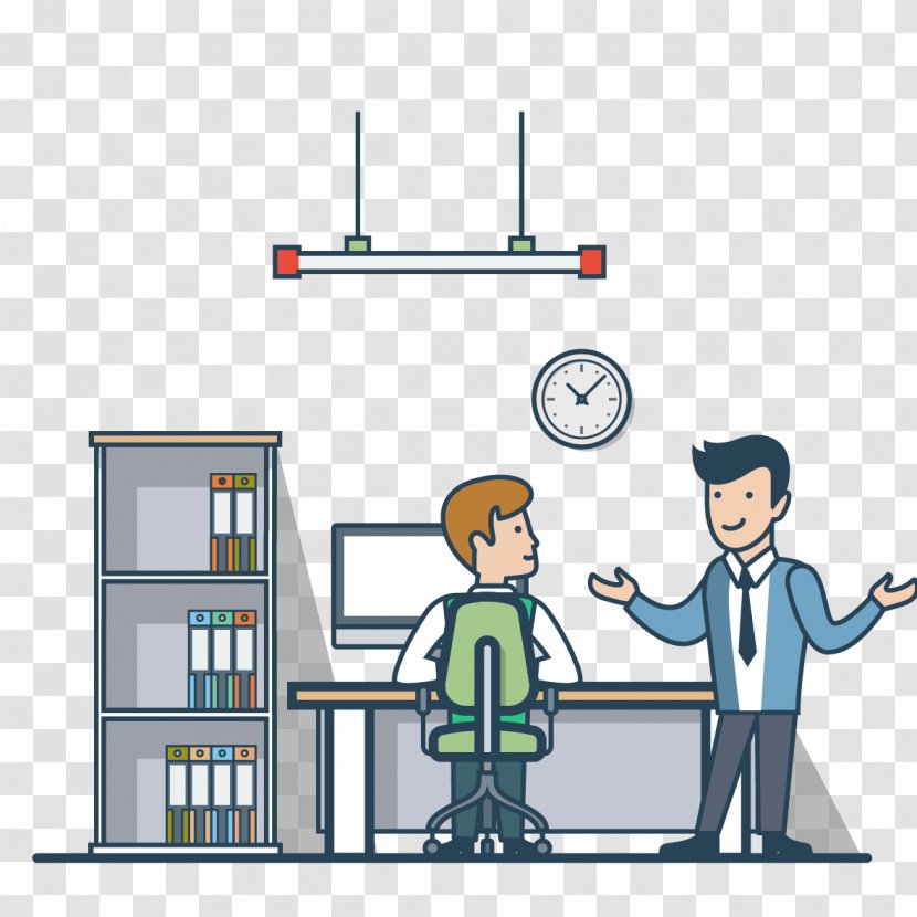 Cartoon Drawing - Business People And Bookshelves Transparent PNG