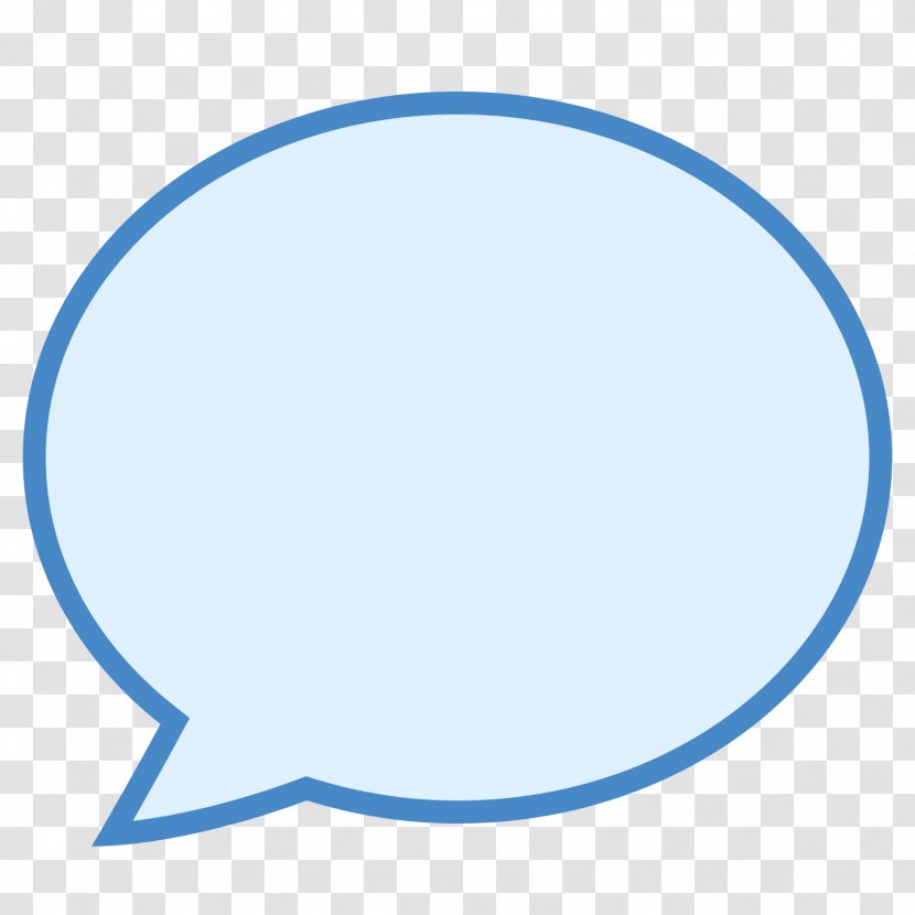 Circle Oval Angle Font - Blue - Speech Transparent PNG