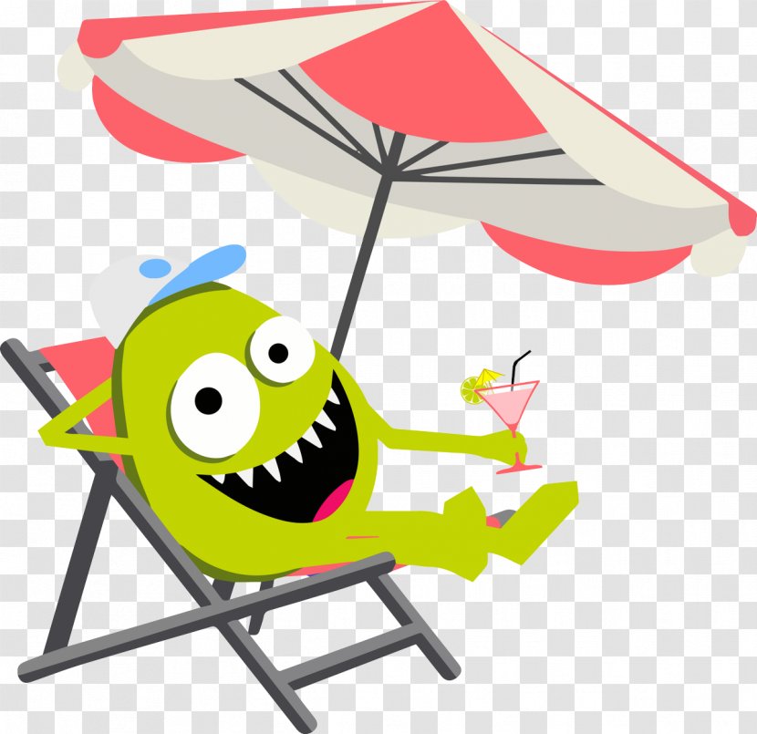 Beach Cartoon - Chair - Smile Folding Transparent PNG