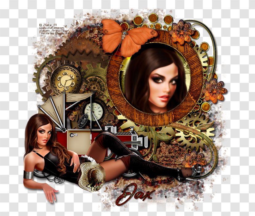 Brown Hair Album Cover Photomontage - Mary Transparent PNG