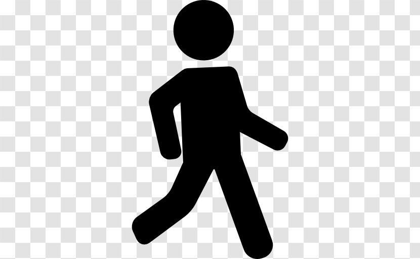 Walking Clip Art - Running - Black And White Transparent PNG