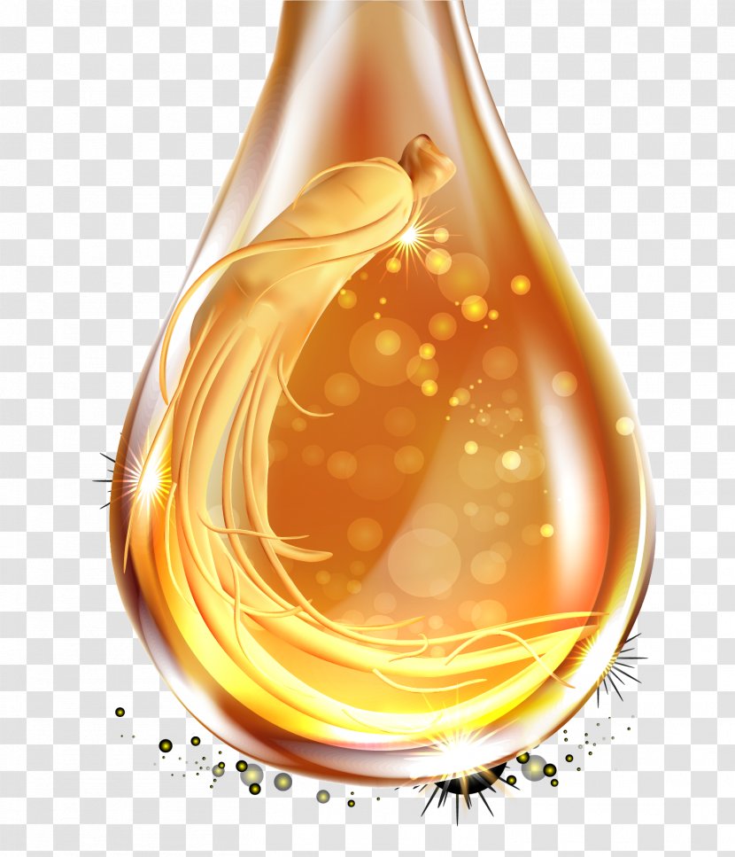 Essential Oil - Drop - Vector Forcing Ginseng Material Transparent PNG