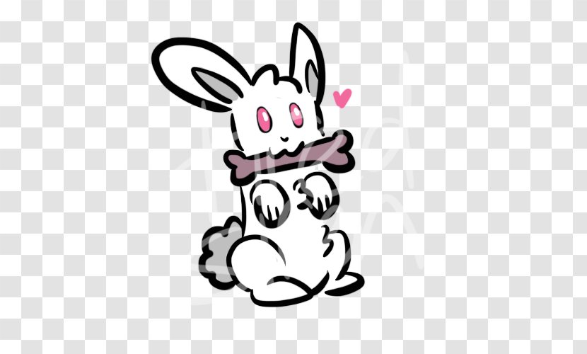 Easter Bunny Line Art Whiskers Clip - Tree - Messy Bun Transparent PNG