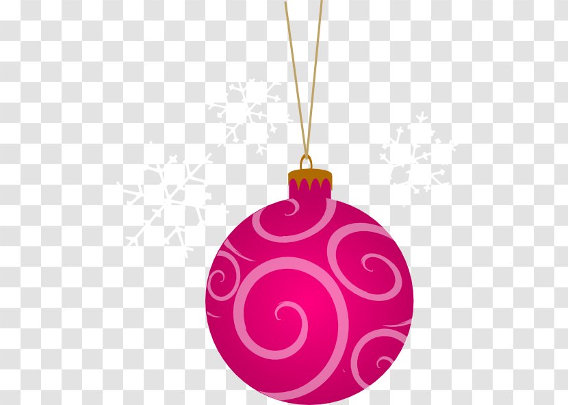 Christmas Ornament Tree Clip Art - Pink - Ornaments Transparent PNG