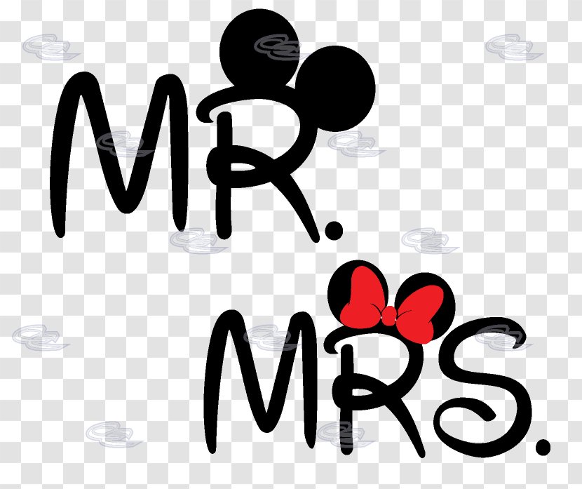 Mickey Mouse Minnie T-shirt Mrs. Mr. - Watercolor - Mr Transparent PNG